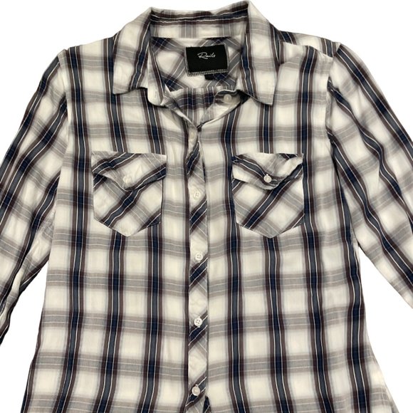 Rails Women's Lightweight Plaid Button Down, Size Small - Picture 3 of 12